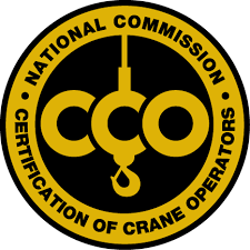 The badge for the National Commission Certification of Crane Operators